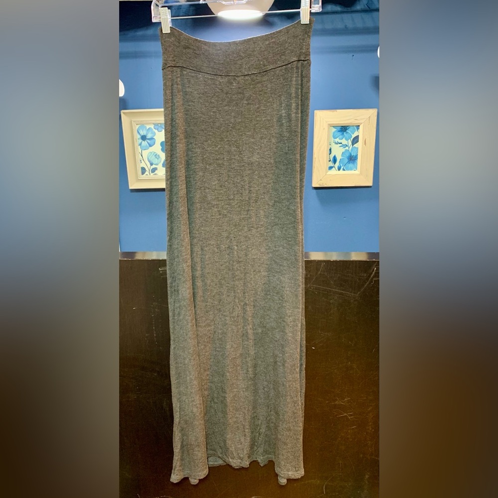 Charlotte Russe Gray Maxi Pencil Skirt